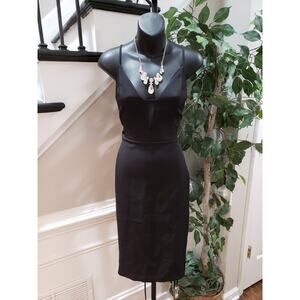 Express Womens Black Polyester Sphagetti Straps Corset Back Bodycon Dress Size 8